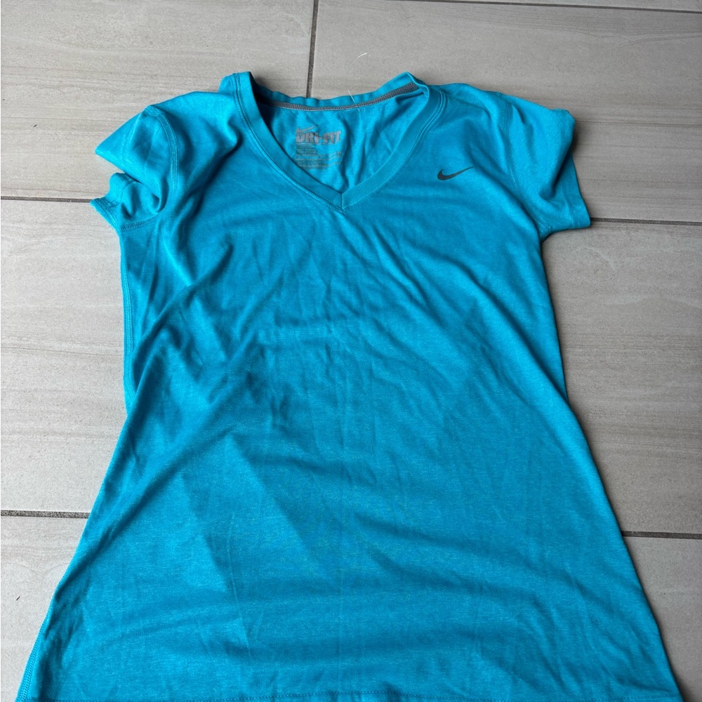 Nike Women's Teal V-Neck Tee